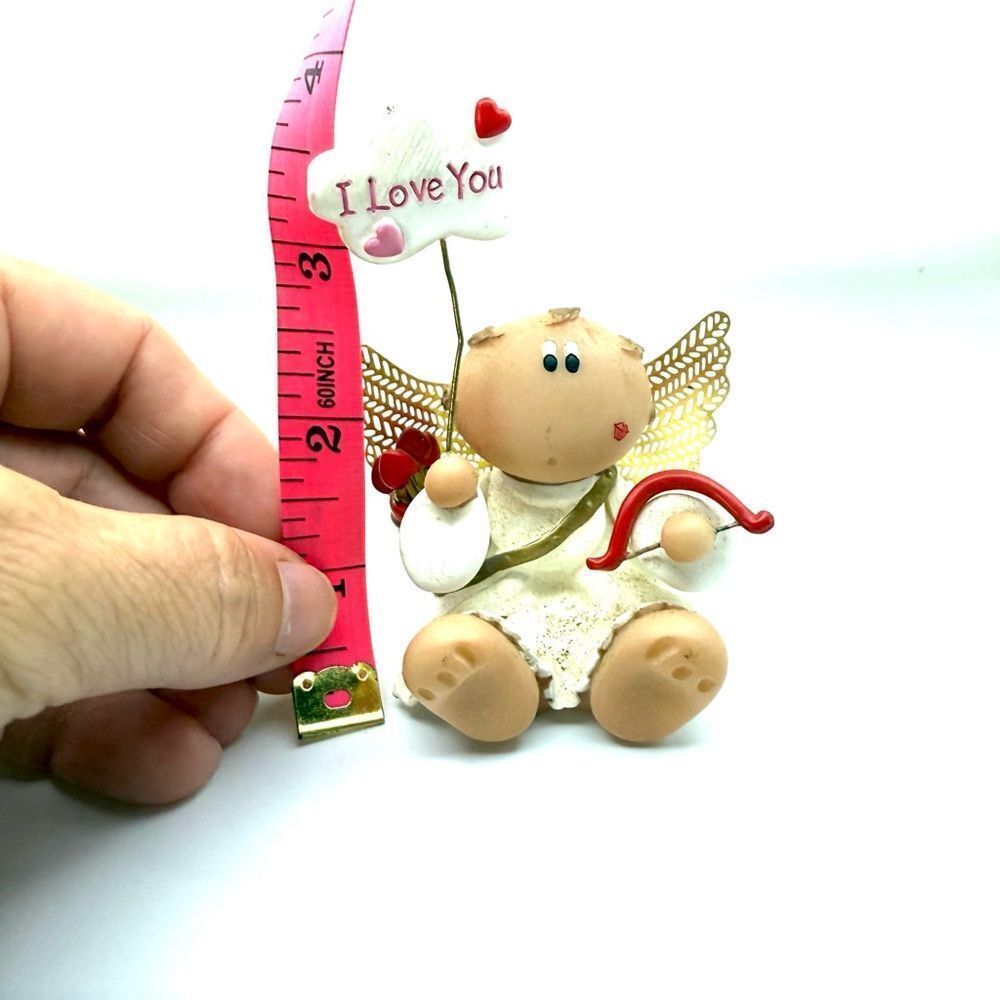 Vintage Angel Cheeks Kirk's Kritters Figurine I Love You Heart 2001 - Picture 5 of 6